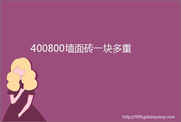 400800墙面砖一块多重