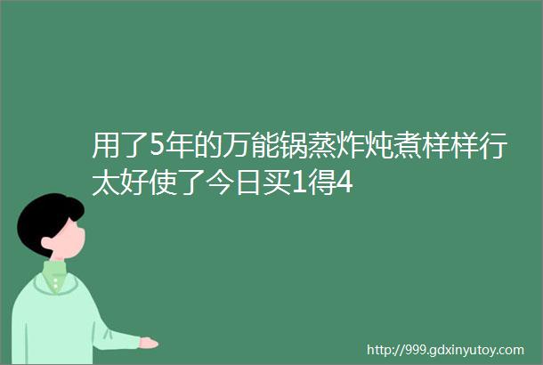 用了5年的万能锅蒸炸炖煮样样行太好使了今日买1得4