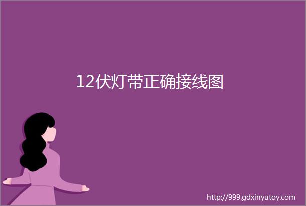 12伏灯带正确接线图