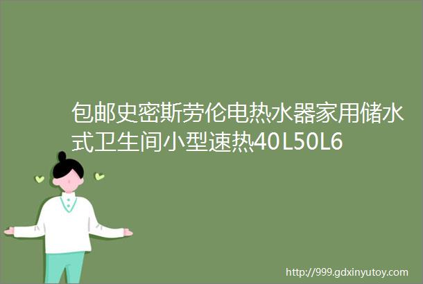 包邮史密斯劳伦电热水器家用储水式卫生间小型速热40L50L60L80升扁桶