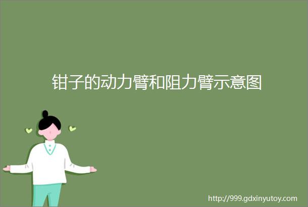 钳子的动力臂和阻力臂示意图