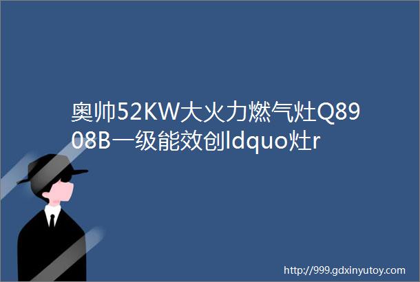 奥帅52KW大火力燃气灶Q8908B一级能效创ldquo灶rdquo美味