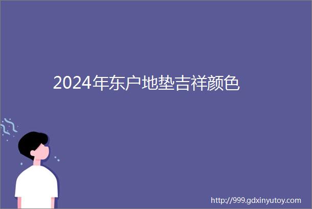 2024年东户地垫吉祥颜色