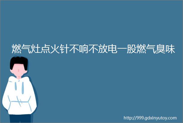 燃气灶点火针不响不放电一股燃气臭味