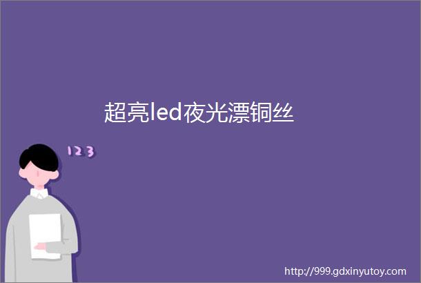 超亮led夜光漂铜丝